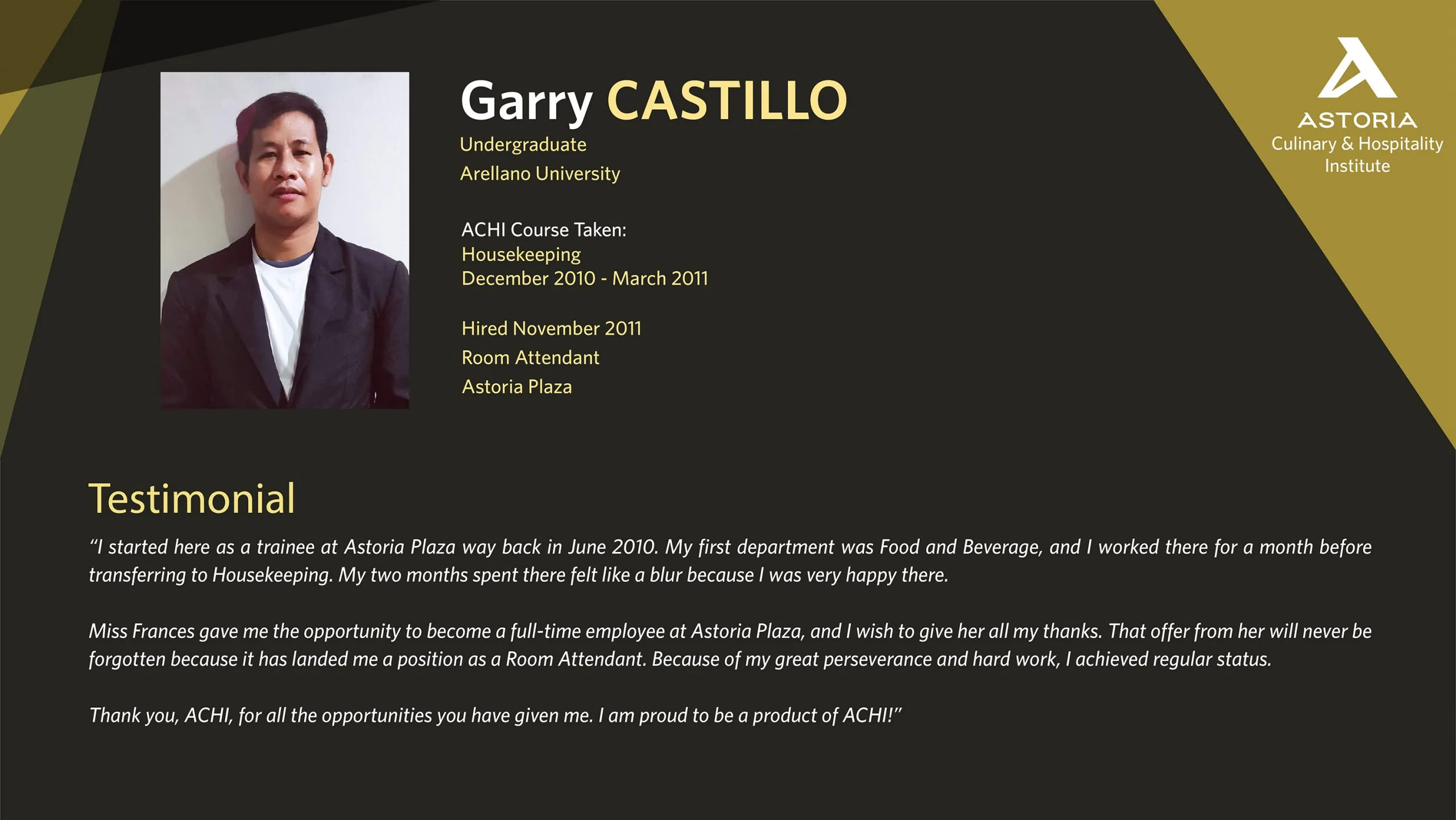ACHI achiever testimonial 6