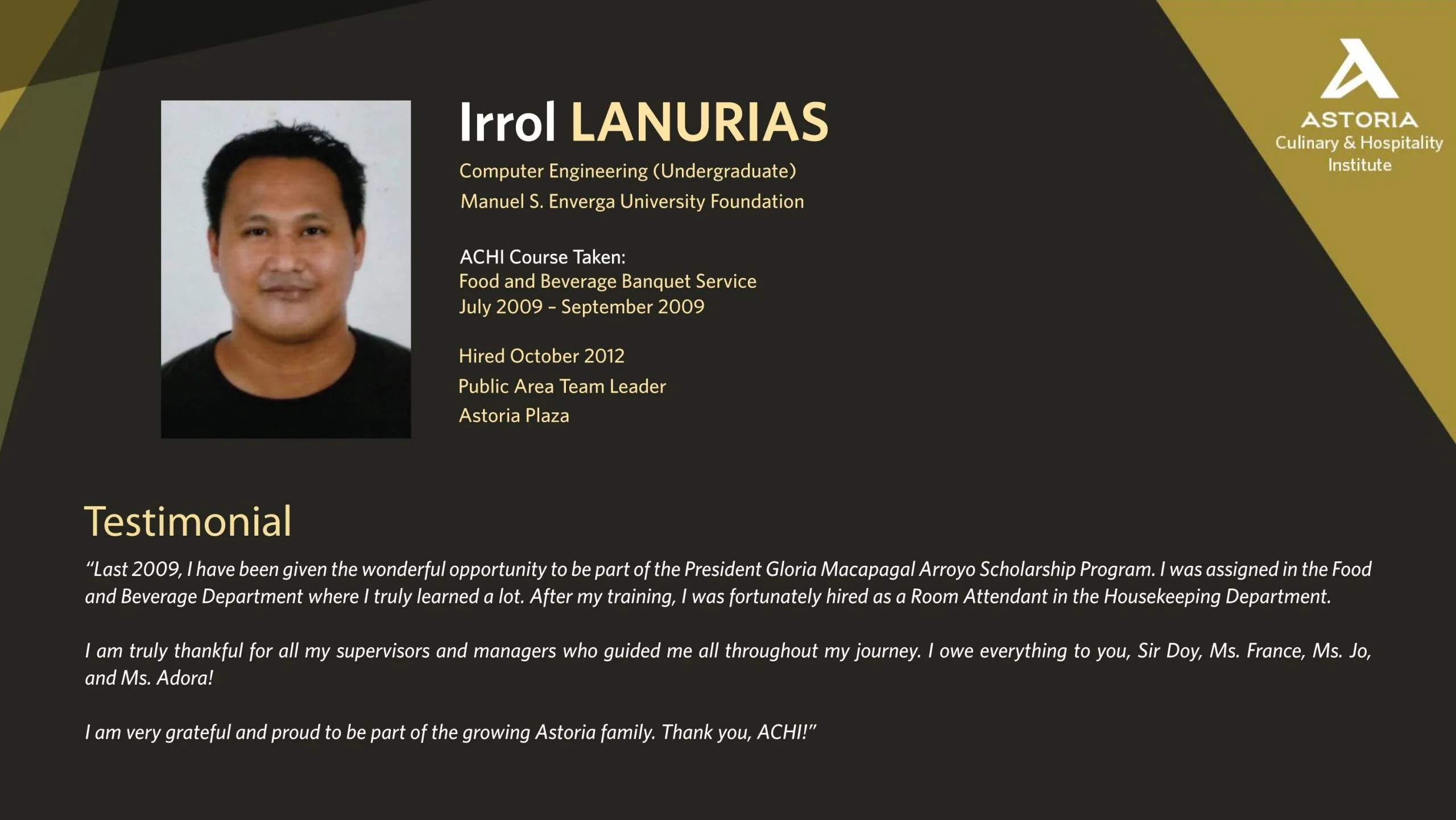 ACHI achiever testimonial 8