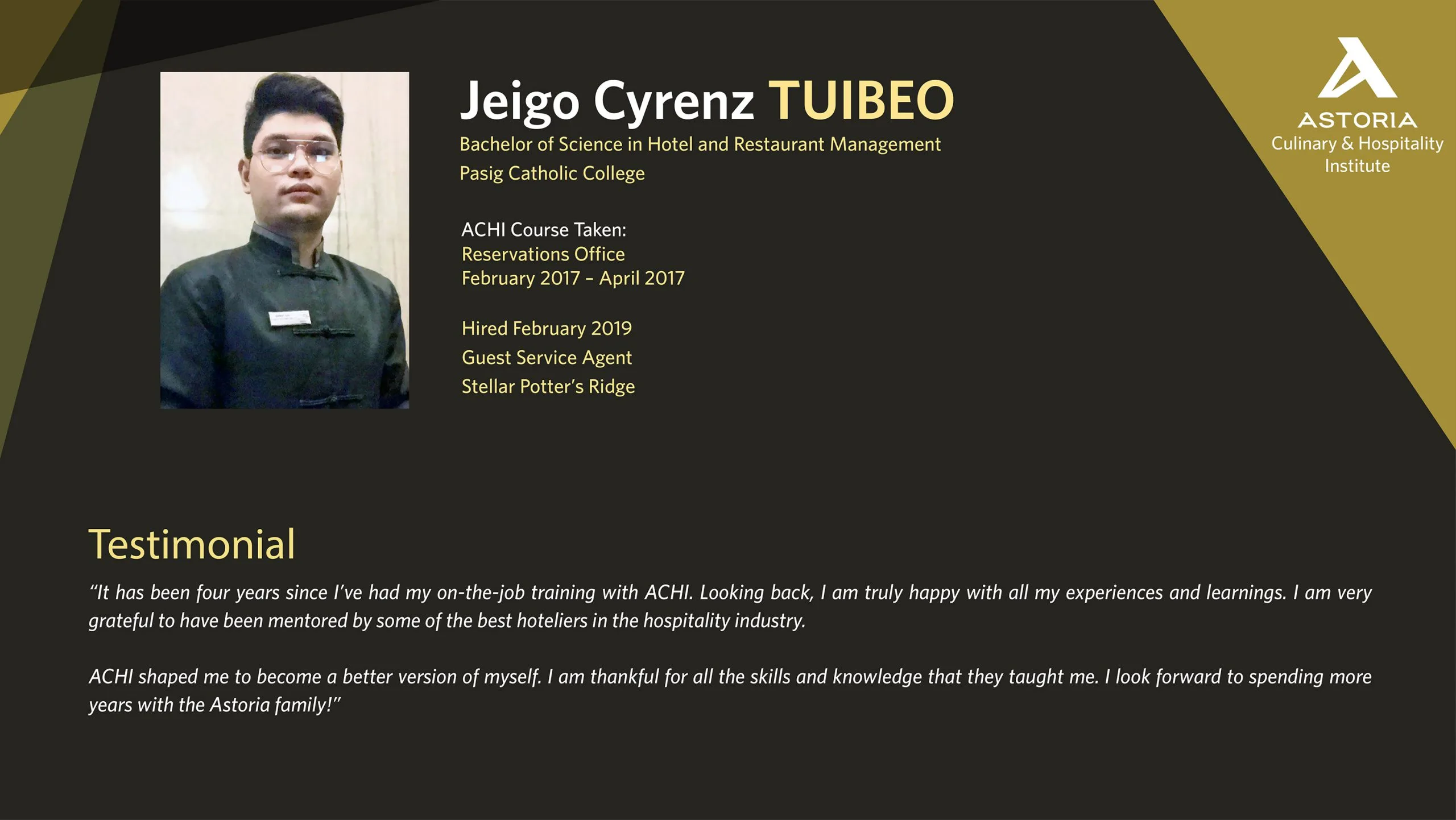 ACHI achiever testimonial 9