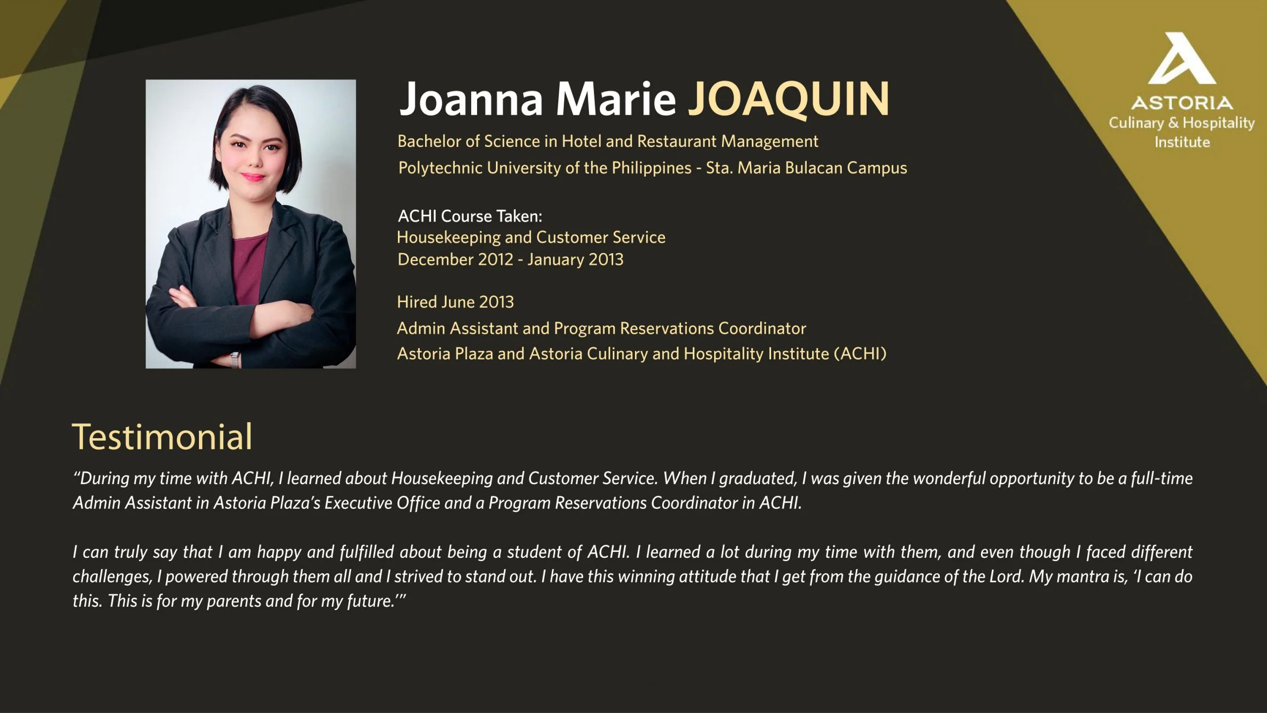 ACHI achiever testimonial 12