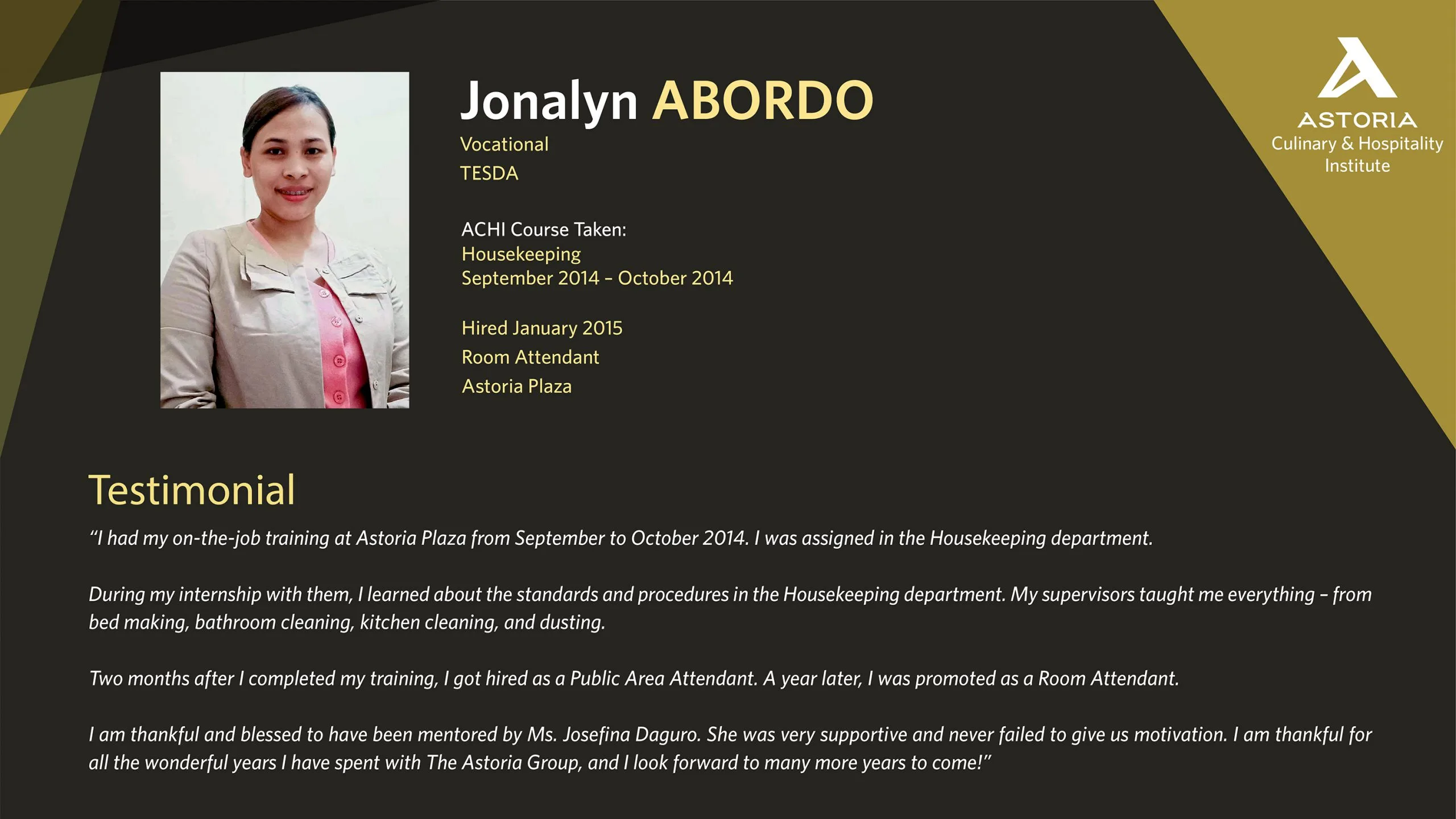 ACHI achiever testimonial 13