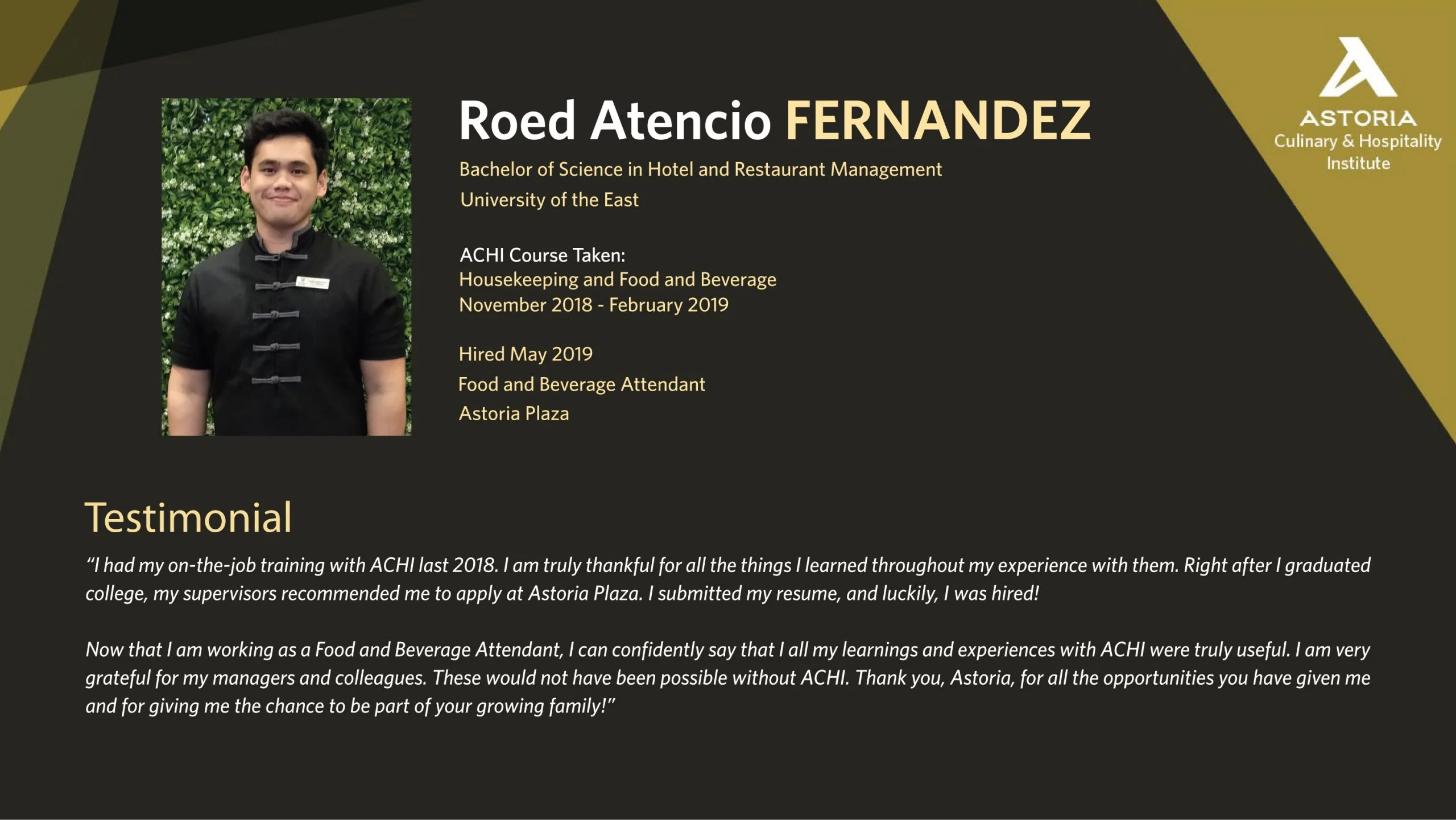 ACHI achiever testimonial 21