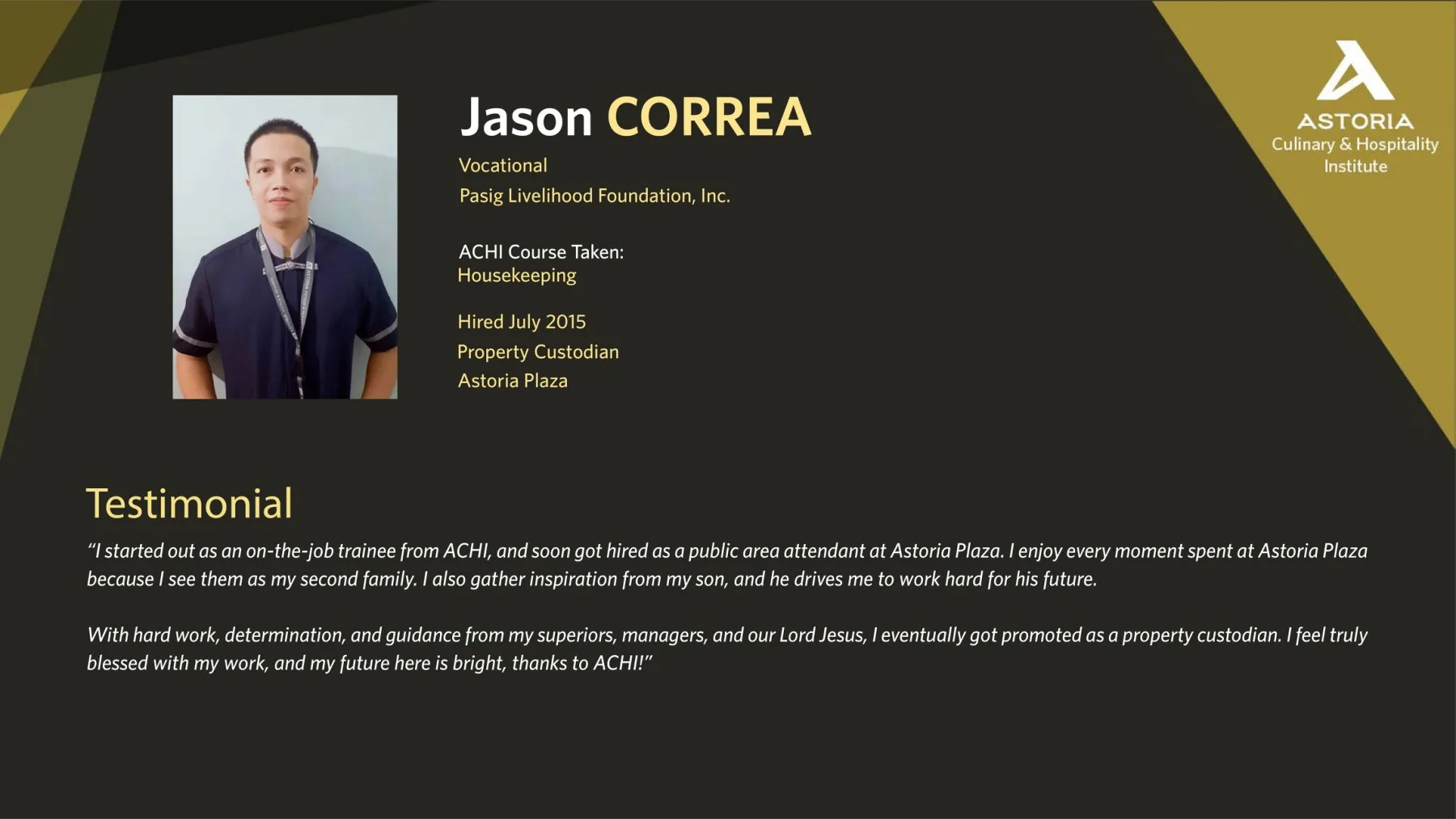 ACHI achiever testimonial 24